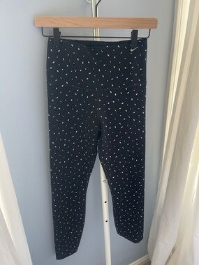 Nike Black Leggings with Silver Confetti Print